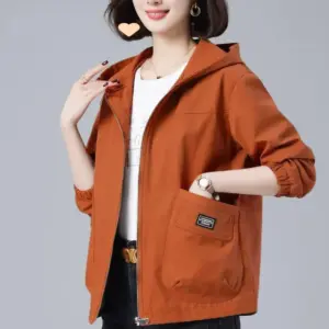 Age-Reducing Look Hooded Casual Jacket - Loose Fit