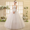 Adjustable Lace Korean Tube Top Wedding Dress in White Adjustable Lace Korean Tube Top Wedding Dress in White