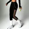 Butt-Lifting Mesh Panel Outdoor Tights with Pockets
