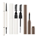 Long-Lasting Black 3-Piece Eyebrow Set with Gel Cream