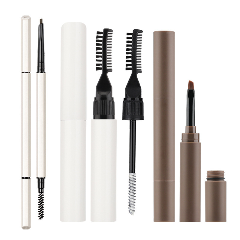 Long-Lasting Black 3-Piece Eyebrow Set with Gel Cream