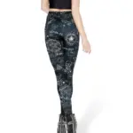 Women Leggings Fitness Black Skeleton Sexy Leggings Fashion Stretch Digital Print Pants Trousers