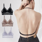 Breathable Lace Triangle Wireless Bra for Low Back