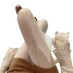 Women's Fishnet Stockings Rose Jacquard Lace Mesh Tights