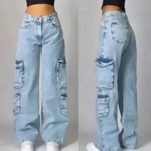 High-Waist Straight-Leg American-Style Denim Jeans for Women