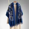 Hand-Embroidered Korean Style Scarf, Lightweight 200 x70 cm