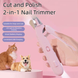 LED Visibility 2-in-1 Pet Nail Clippers with Grinder