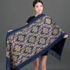 Crown Embroidered Korean Style Scarf, 200 cm Long for Warm Layering