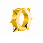 Clip-On Round Earrings Electroplated Stainless Steel