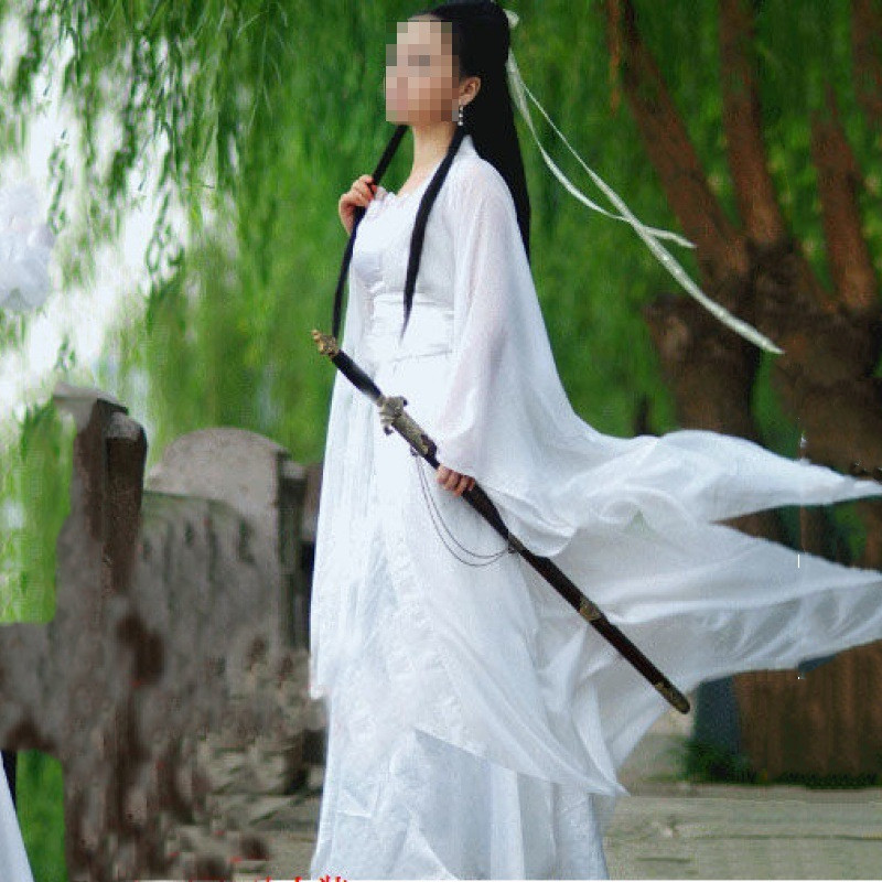 Elegant Tang Dynasty Costume Dress for Women - Slim Fit