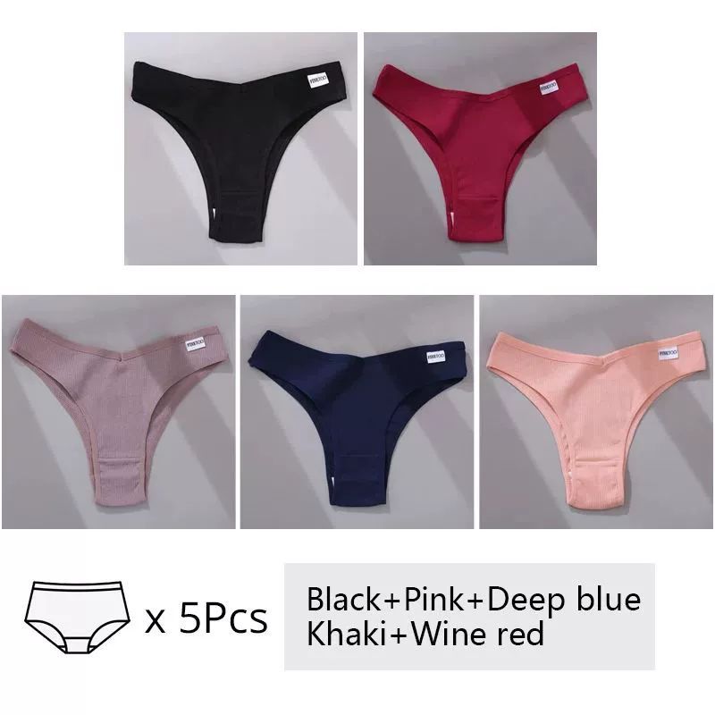 Everyday Comfort 5-Pack Cotton Panties - Medium High Waist