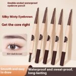 Waterproof Sweatproof Micro-Thin Eyebrow Pencil, Double-Ended
