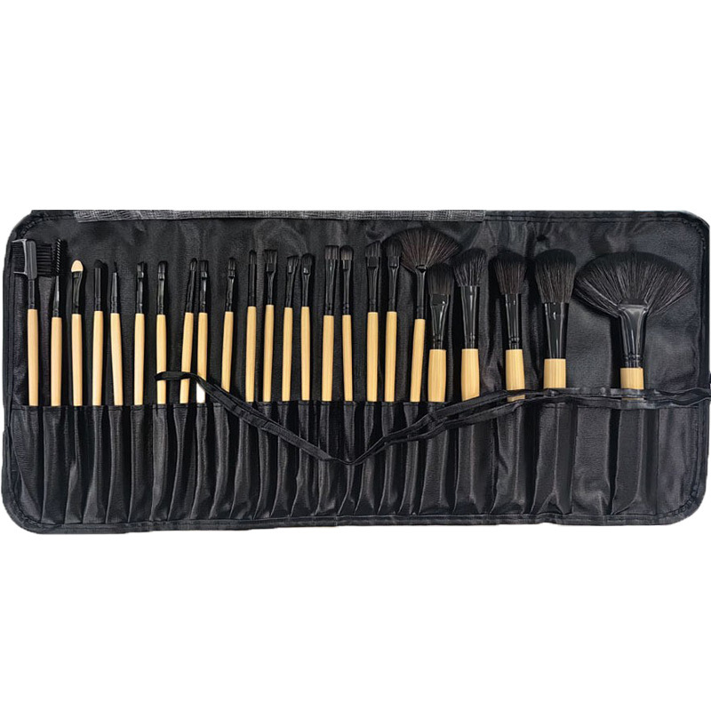 24-Piece Makeup Brush Set with Horse Hair Bristles & Bag 24-Piece Makeup Brush Set with Horse Hair Bristles & Bag
