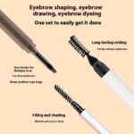 Long-Lasting Black 3-Piece Eyebrow Set with Gel Cream