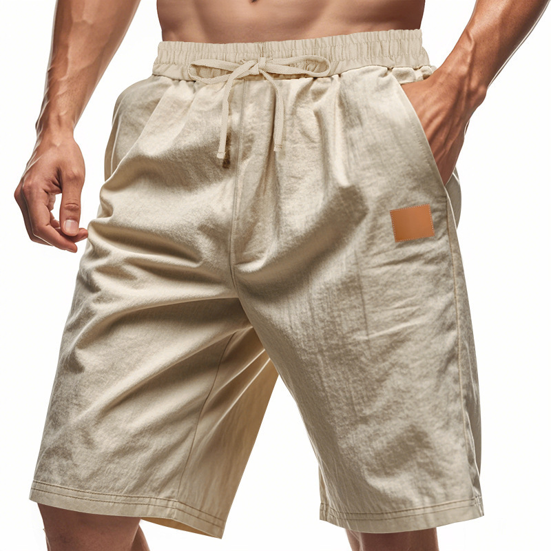 Breathable Linen Blend Mens Shorts for Summer Sports - Plus Size Breathable Linen Blend Mens Shorts for Summer Sports - Plus Size