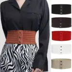 1e4dda50-39fa-417c-b640-9a7f14b861b2.webp Retro Wide Elastic Belt for Women with Secure Snap Closure