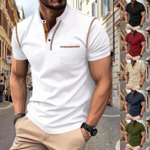 Quick-Dry Breathable Men’s Polo Shirt Slim Fit Knit Tee