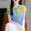 Summer Tencel Crewneck Short Sleeves