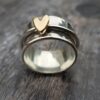 Rotating Decompression Wide-Style Engagement Ring For Women