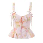 1f97f03c-0167-44b3-9f9e-d03d116e6cd7.webp Slim Fit Begonia Print Vest Top - Non-Stretch Polyester