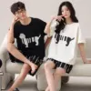 Outdoor Wear Loose Short-sleeved Shorts Couple Pajamas Outdoor Wear Loose Short-sleeved Shorts Couple Pajamas