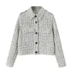 1fe316d6-c11a-4f76-be49-efb2028a333b.webp Textured Tweed Patch-Pocket Blazer for Women - Long Sleeve