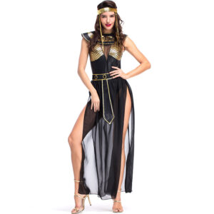 Black Adult Cleopatra Costume for Stage Court Queen Fit