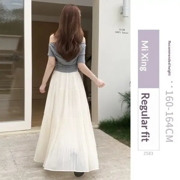 Womens Purple High-Waisted Flowy Fluffy Knit Skirt Womens Purple High-Waisted Flowy Fluffy Knit Skirt
