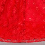 Sequined lace waist fishtail wedding dress