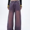 Retro Colored Series Wide Leg Pants Straight Loose Women Retro Colored Series Wide Leg Pants Straight Loose Women