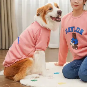 Fleece-Lined Parent-Child Dog Clothes for Autumn & Winter