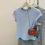 20f5ec72-9f10-42b4-872b-5aa82e7a9b4d.webp Summer Texture Ruffle Short Sleeve Women