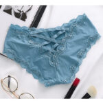 Breathable Ice Silk Lace Panties with No-Trace Low-Waist