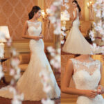 Adjustable Fit Lace Fishtail Wedding Dress, Sleeveless