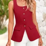 Women's High-End Inner Layer Sleeveless Suit Vest