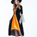 Scary Witch Sorceress Costume for Halloween, Polyester