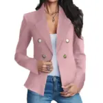 21874eb4-3256-4824-98e8-28cf7034e816.webp Tailored Double-Breasted Women’s Blazer with Buttons - Black