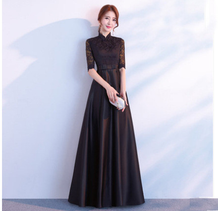 Flattering Medium Sleeve Bridesmaid Dress in Polyester Flattering Medium Sleeve Bridesmaid Dress in Polyester