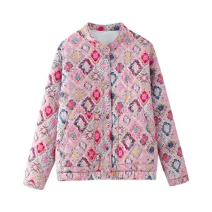 Women's Casual Crew-Neck Cotton Padded Jacket