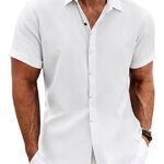21de3563-4ded-4049-8715-f151cf261d05.jpg Breathable Men’s Linen-Look T-Shirt with Standing Collar