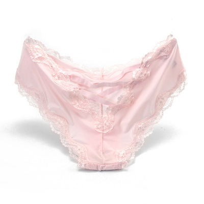 Breathable Ice Silk Lace Panties with No-Trace Low-Waist