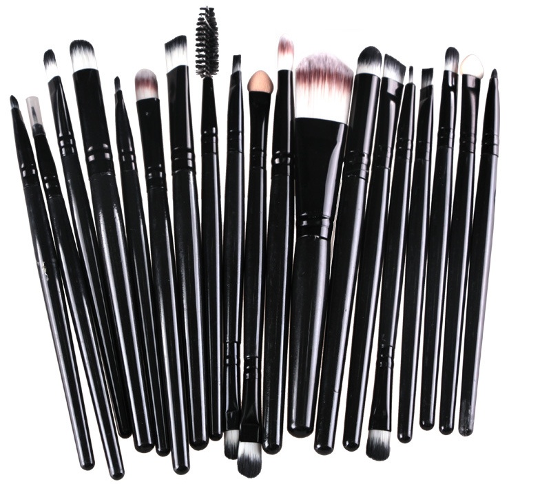 Soft Corrugated Nylon Wool Makeup Brush Set, 16 cm Handles