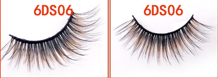 Gradient Color 6 D Mink Effect False Eyelashes, Black Stem Gradient Color 6 D Mink Effect False Eyelashes, Black Stem