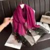 New AutumnWinter Beaded Butterfly Silk Scarf For Women