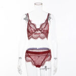 Lace Lingerie Set for Confident Fit, Polyester, S- M- L