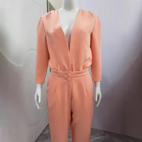 V-neck Waist-controlled Slimming Casual Jumpsuit V-neck Waist-controlled Slimming Casual Jumpsuit