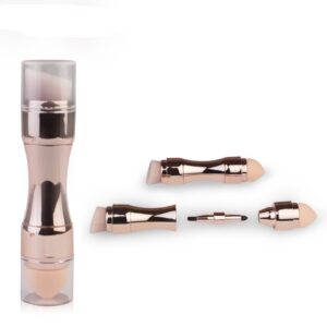 Four-in-one Portable Makeup Brush Set with PBT Bristles