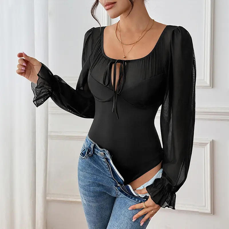 Polyester Women's High Waist Pure Color Jumpsuit Polyester Women's High Waist Pure Color Jumpsuit