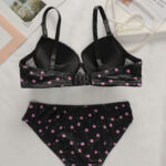 Minimalist Black Women’s Lingerie Set with S-XL Sizes
