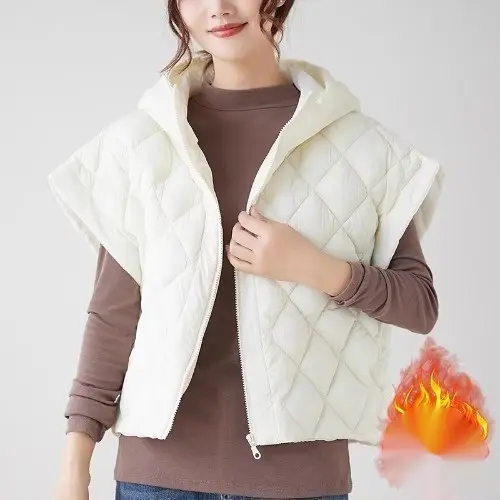 Women's Vest With Fly Sleeves And Hoodie Trendy Coat Women's Vest With Fly Sleeves And Hoodie Trendy Coat